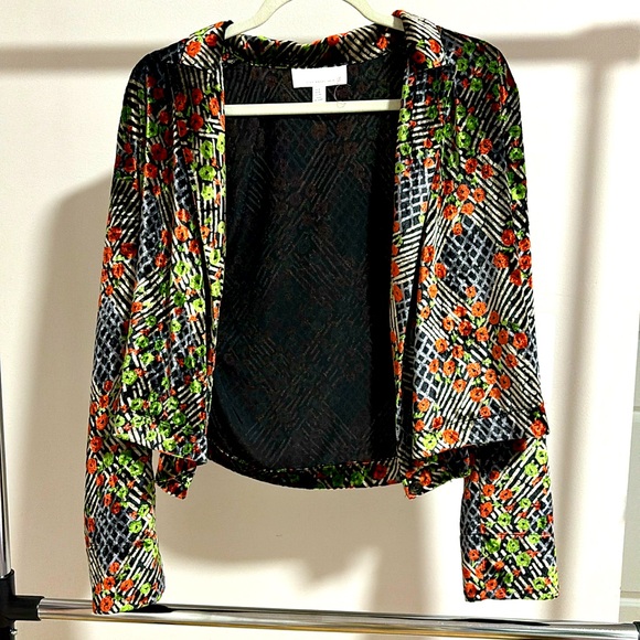 Anthropologie Jackets & Blazers - Unique Ettitwa by Anthropologie Velvet Floral lightweight Jacket
